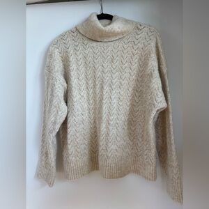 Old Navy Cream Cowl Neck Sweater